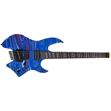 Larry Carlton X6 6-String Headless Blue Swirl