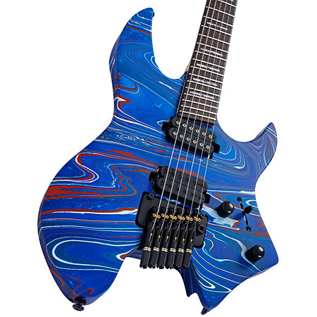 X6 6-String Headless Blue Swirl Larry Carlton
