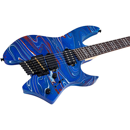 X6 6-String Headless Blue Swirl Larry Carlton