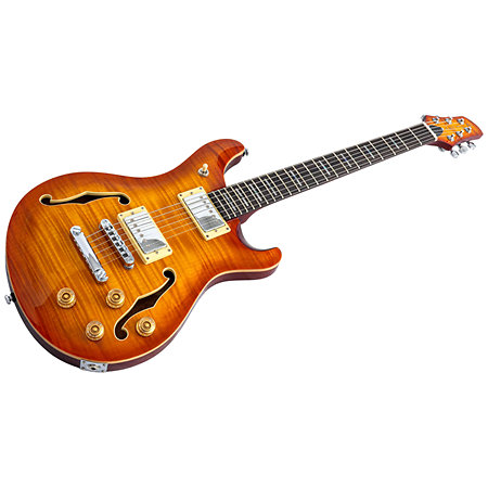 Q7 Hollow Amber Burst Larry Carlton