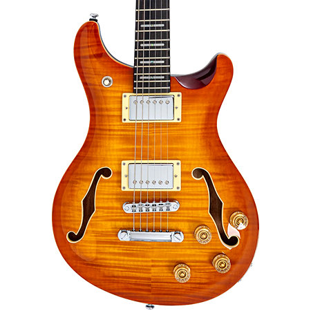 Q7 Hollow Amber Burst Larry Carlton