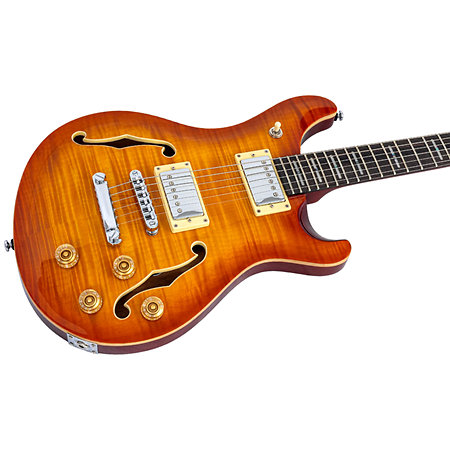 Q7 Hollow Amber Burst Larry Carlton