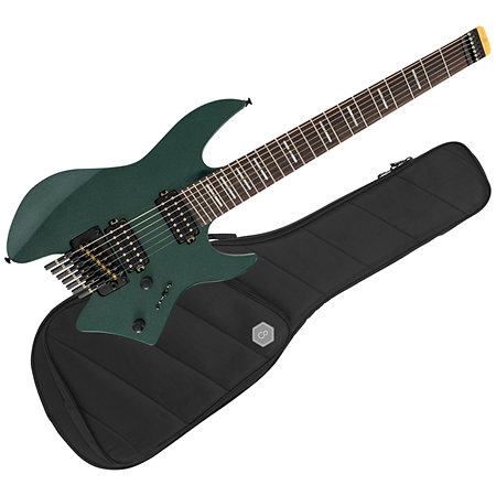 Larry Carlton X6 Headless 7 cordes Metallic Green + housse