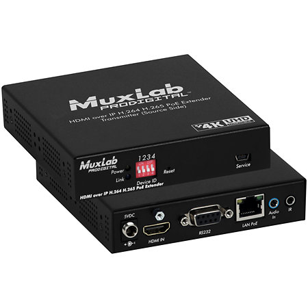 MuxLab 500763 TX - Émetteur HDMI 4K/30 PoE RS232 H.264/265