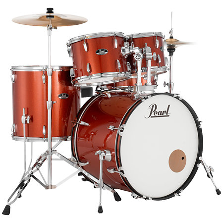 Pearl RSS525SCC-749 Roadshow Rock 5 fûts 22'' Burnt Orange Sparkle + Hardware + 2 cymbales Sabian