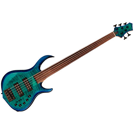 Marcus Miller M5 Swamp Ash-5 Fretless Transparent Blue