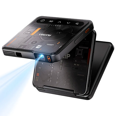 ZIP Tri-fold Portable Projector Gray Aurzen