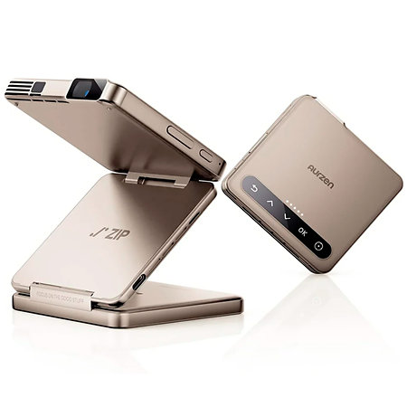 Aurzen ZIP Tri-fold Portable Projector Gold