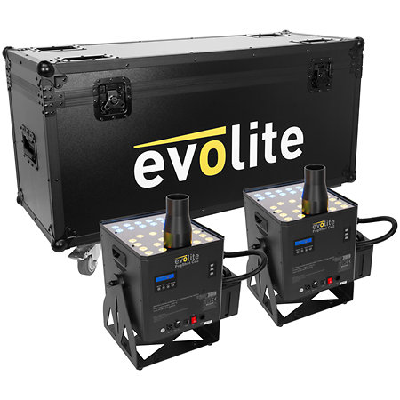 Pack FogShot Co2 (la paire) + Flightcase + Liquide Evolite