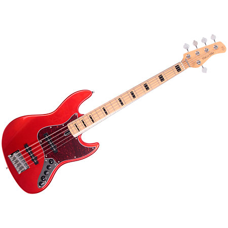 V7 Vintage Swamp Ash 5 Cordes Bright Metallic Red Marcus Miller