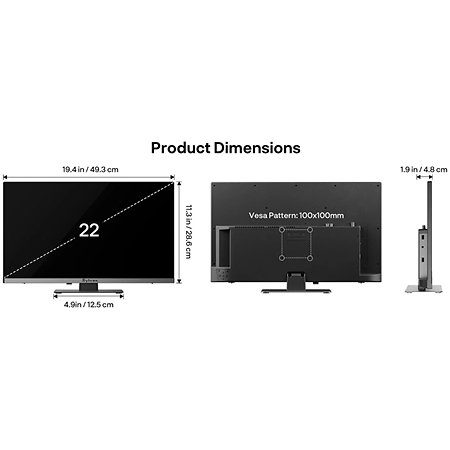 22" Smart 12V RV TV avec DVD intégré Sylvox