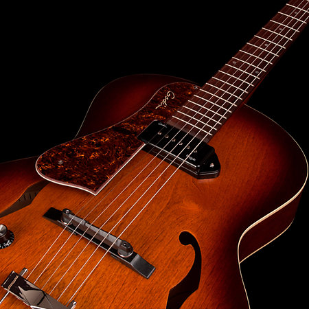 5th Avenue Kingpin P90 gaucher Cognac Burst Godin
