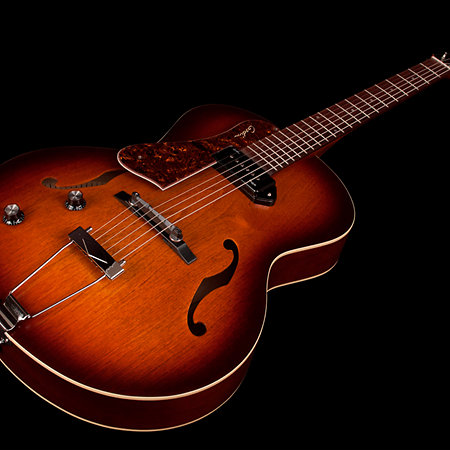 5th Avenue Kingpin P90 gaucher Cognac Burst Godin