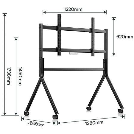 Support TV mobile d'extérieur pour 65'' - 120'' Sylvox