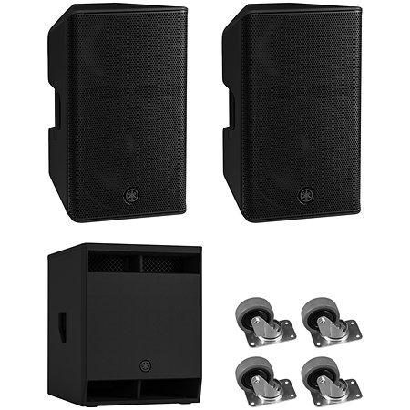Yamaha Pack DXR12 MK3 (la paire) + Sub DXS15 MK3 + 4 Roulettes