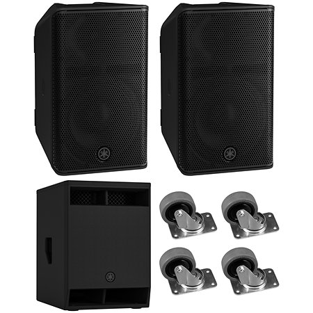Yamaha Pack CXR10 MK3 (la paire) + Sub CXS12 MK3 + 4 Roulettes