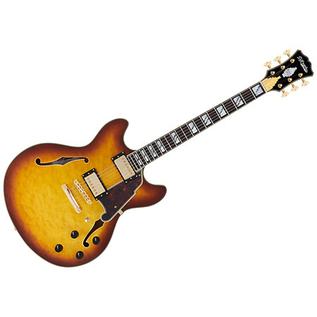 D'Angelico Excel DC XT Iced Tea Burst Quilt