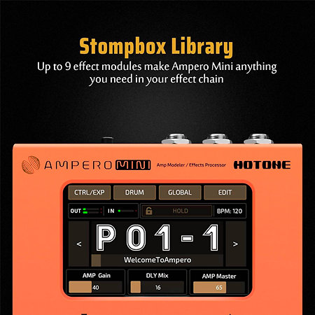 MP-50OR Ampero Mini Orange Hotone