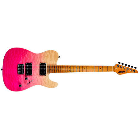 Jet Guitars JT 450 Quilted Transparent Pink