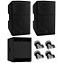 Pack CXR12 MK3 (la paire) + Sub CXS15 MK3 + 4 Roulettes Yamaha