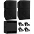 Pack CXR15 MK3 (la paire) + Sub CXS18 MK3 + 4 Roulettes Yamaha