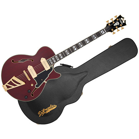 Deluxe SS Baritone Satin Trans Wine D'Angelico