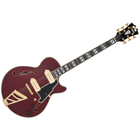 Deluxe SS Baritone Satin Trans Wine D'Angelico
