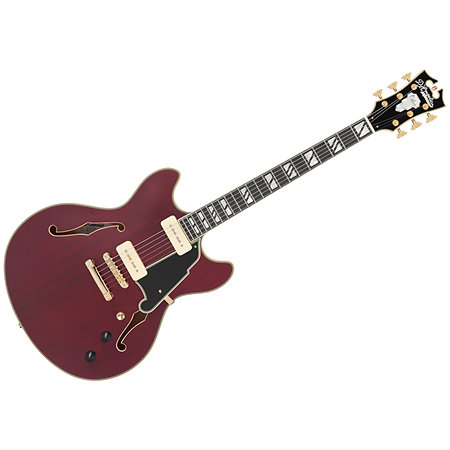 D'Angelico Deluxe DC Satin Trans Wine