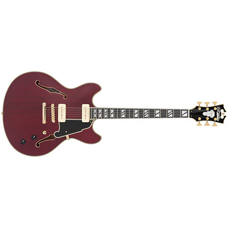 D'Angelico Deluxe DC Satin Trans Wine