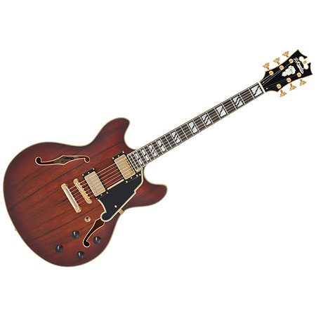 D'Angelico Deluxe DC Satin Brown Burst