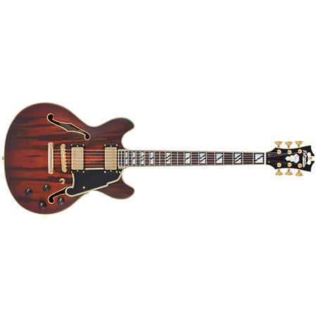 D'Angelico Deluxe Mini DC Satin Brown Burst