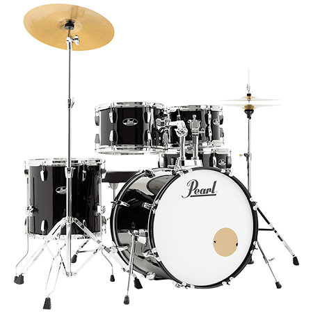 Pack Roadshow Fusion 20'' 5 fûts Jet Black + Baguettes Pearl
