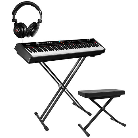 Pack NPK-20 Black + Stand + Banquette + Casque NUX Keys