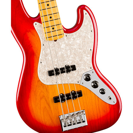 American Professional Jazz Bass Maple Aged Cherry Burst Fender