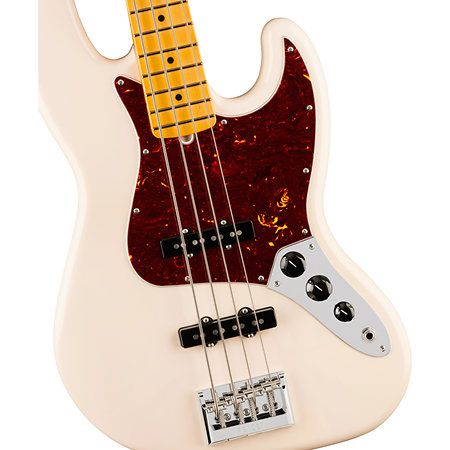 American Professional Jazz Bass Maple Olympic White Fender