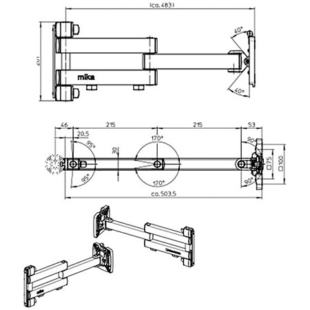 Mika Monitor Arm M YT3230 Yellowtec