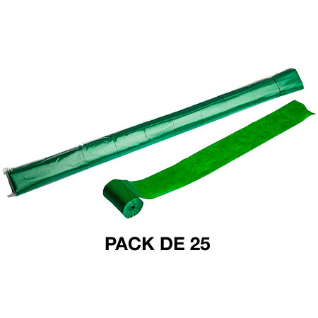 MAGIC FX Stadium Streamers Vert foncé 20 m x 5 cm (Pack de 25)