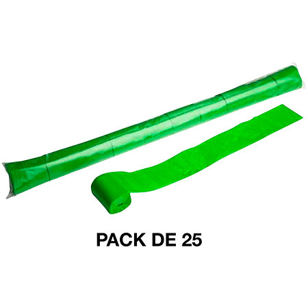 MAGIC FX Stadium Streamers Vert clair 20 m x 5 cm (Pack de 25)