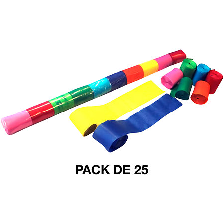 MAGIC FX Stadium Streamers Multicolore 20 m x 5 cm (Pack de 25)