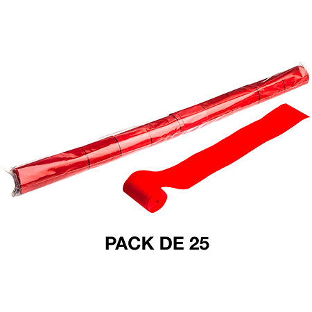 MAGIC FX Stadium Streamers Rouge 20 m x 5 cm (Pack de 25)