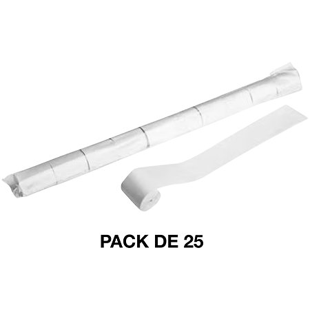 MAGIC FX Stadium Streamers Blanc 20 m x 5 cm (Pack de 25)