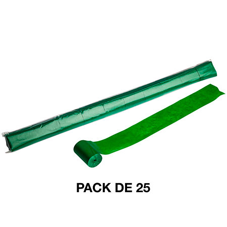 MAGIC FX Stadium Streamers Vert foncé 20 m x 2,5 cm (Pack de 25)