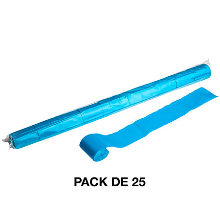 MAGIC FX Stadium Streamers Bleu clair 20 m x 2,5 cm (Pack de 25)