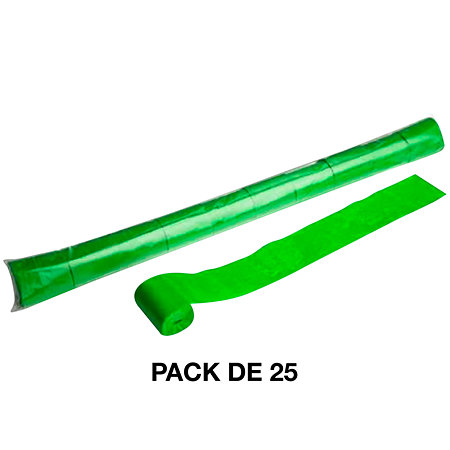 MAGIC FX Stadium Streamers Vert clair 20 m x 2,5 cm (Pack de 25)