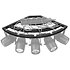 Support Quart de cercle pour 5 F1Kolor HD StarWay