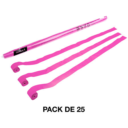 MAGIC FX Stadium Streamers Rose 20 m x 2,5 cm (Pack de 25)