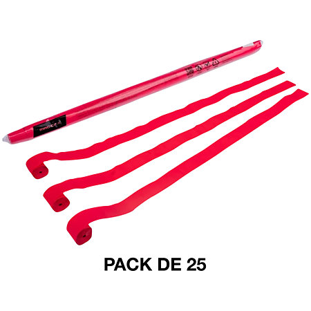 MAGIC FX Stadium Streamers Rouge 20 m x 2,5 cm (Pack de 25)