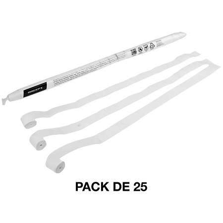MAGIC FX Stadium Streamers Blanc 20 m x 2,5 cm (Pack de 25)