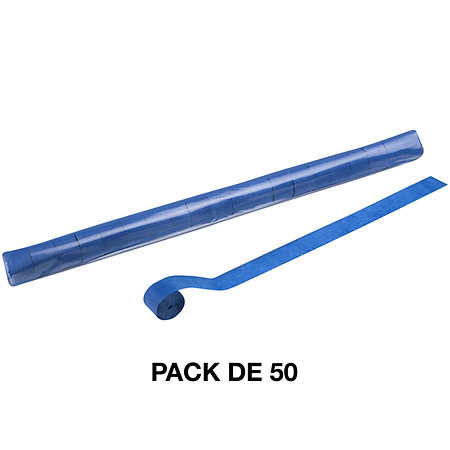 MAGIC FX Streamers papier Bleu foncé 5 m x 0,85 cm (Pack de 50)