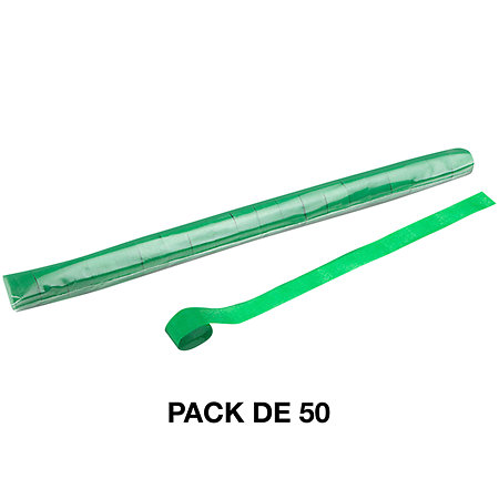 MAGIC FX Streamers papier Vert foncé 5 m x 0,85 cm (Pack de 50)